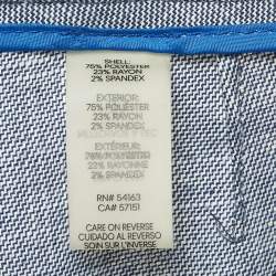 Pre Owned Calvin Klein Blue Straight Leg Mid-Rise Trousers XS