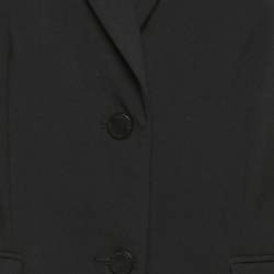 Pre Owned Calvin Klein Black Crepe Single Breasted Blazer M