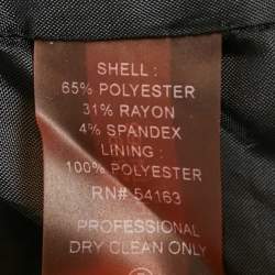 Pre Owned Calvin Klein Black Crepe Single Breasted Blazer M