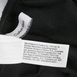 Pre Owned Calvin Klein Silver Lamé Swimsuit XXL