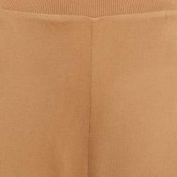 Pre Owned Calvin Klein Dark Beige Elastic Waist Loose Fit Pants XL