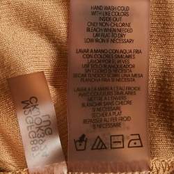 Pre Owned Calvin Klein Dark Beige Elastic Waist Loose Fit Pants XL