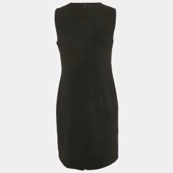 Pre Owned Calvin Klein Black Studded Crepe Sleeveless Short Dress M