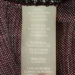 Pre Owned Calvin Klein Black /Red Checkered Knit Mini Dress M