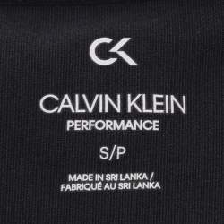 Pre Owned Calvin Klein Black Jersey Crop Top S