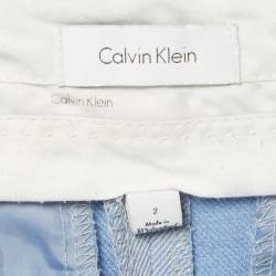 Pre Owned بنطال كالفن كلاين أزرق كريب رسمي مقاس صغير