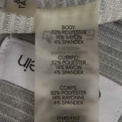 Pre Owned جاكيت كالفين كلاين رمادي مموج مفتوح من الأمام مقاس ضخم - إكس لارج