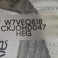 Pre Owned جاكيت كالفين كلاين رمادي مموج مفتوح من الأمام مقاس ضخم - إكس لارج