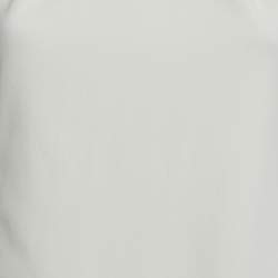 Pre Owned Calvin Klein White Crepe Ruffle Sleeve Mini Dress S