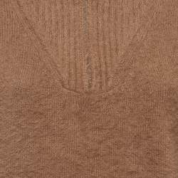 Pre Owned Camila Coelho Brown Faux Fur Half Zipper Sweatshirt S