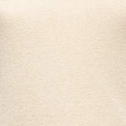 Pre Owned Camila Coelho Cream Lurex Knit Shoulder Cutout Detail Bexley Sweater Top M