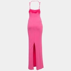 Camila Coelho Pink Knit Cutout Detail Strappy Hayley Maxi Dress S