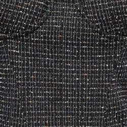 Pre Owned Camila Coehlo Black/Multicolor Tweed Cropped Bustier Top M