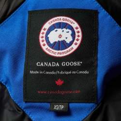 Canada Goose Blue Polyester Hooded Down Jacket XS
