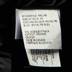 Canada Goose Blue Polyester Hooded Down Jacket XS