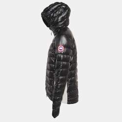 Pre Owned Canada Goose Black Nylon Hooded Zip-Up Puffer Down Jacket L
