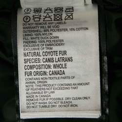 Canada Goose Burgundy Fur Trim Nylon Down Parka Jacket XS
