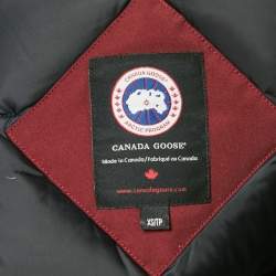 Canada Goose Burgundy Fur Trim Nylon Down Parka Jacket XS