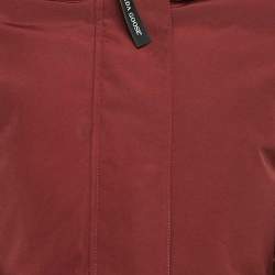 Canada Goose Burgundy Fur Trim Nylon Down Parka Jacket XS