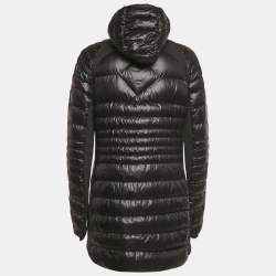 Pre Owned Canada Goose Black Nylon Hooded Zip-Up Down Jacket XL