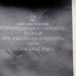 Pre Owned Carolina Herrera Indigo Cotton Check Trim Detail Polo T-Shirt L