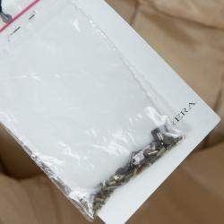 Pre Owned فستان كارولينا هيريرا حرير بيج أومبريه مطرز بلا حمالات M