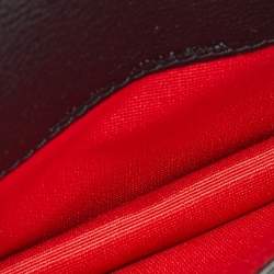 Carolina Herrera Monogram Embossed Leather Chain Card Case 