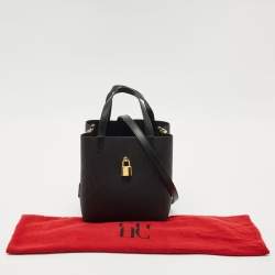 Carolina Herrera Black Monogram Coated Canvas and Leather Small Matryoshka Locked Tote