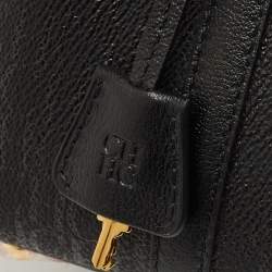 Carolina Herrera Black Monogram Coated Canvas and Leather Small Matryoshka Locked Tote