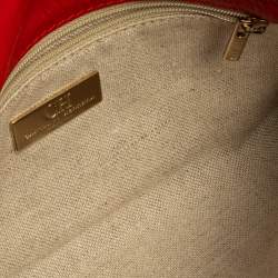 Pre Owned Carolina Herrera Red Leather Envelope Clutch