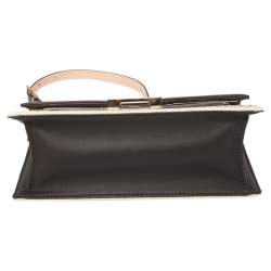 Pre Owned Carolina Herrera Multicolor Signature Coated Canvas and Leather Flap Shoulder Bag