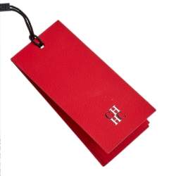 Pre Owned Carolina Herrera Burgundy/Brown PVC and Leather Wallet On Chain