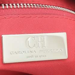 Pre Owned Carolina Herrera Black Leather Chain Tassel Shoulder Bag