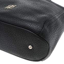 Pre Owned Carolina Herrera Black Leather Chain Tassel Shoulder Bag