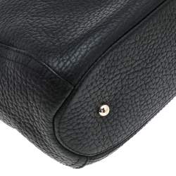 Pre Owned Carolina Herrera Black Leather Chain Tassel Shoulder Bag