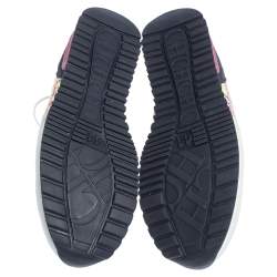 Pre Owned Carolina Herrera Multicolor Tweed, Leather And Suede Low Top Sneakers Size 41