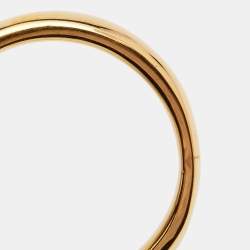 Pre Owned Carolina Herrera CH Crystals Faux Pearl Gold Tone Ring Size 50