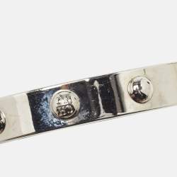  Carolina Herrera CH Silver Tone Bangle Bracelet