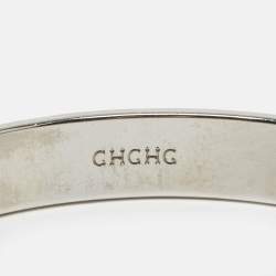  Carolina Herrera CH Silver Tone Bangle Bracelet