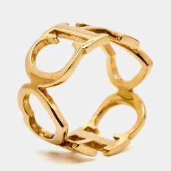 Carolina Herrera CH Gold Tone Ring Sizr 55