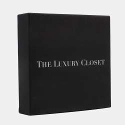 Pre Owned Carolina Herrera CH Crystals Gold Tone Earrings