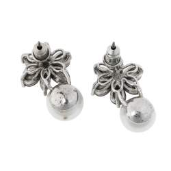 Pre Owned Carolina Herrera Green Crystal Jasmine Drop Earrings