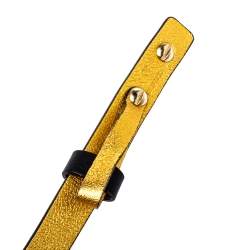 Pre Owned Carolina Herrera Black Leather Bow Slim Belt 80 CM