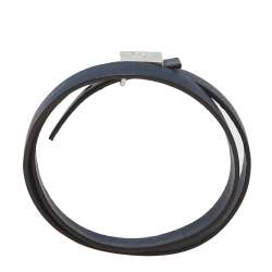 Pre Owned Carolina Herrera Navy Blue Leather Let it Glow Double Wrap Bracelet