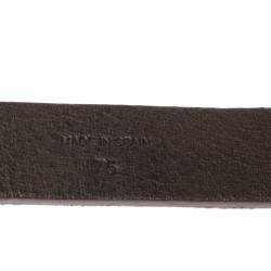 Pre Owned Carolina Herrera Brown Animal Print Calf Hair Narrow Waist Belt 75CM