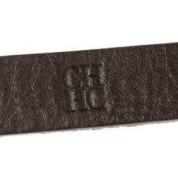 Pre Owned Carolina Herrera Brown Animal Print Calf Hair Narrow Waist Belt 75CM