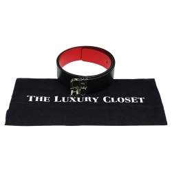 Pre Owned Carolina Herrera Black Leather CH Belt 90cm