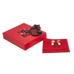 Pre Owned Carolina Herrera Gold Tone Floral Crystal Pearl Drop Earrings