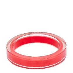 Pre Owned Carolina Herrera Pink Resin Bangle Bracelet