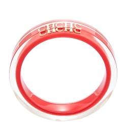 Pre Owned Carolina Herrera Pink Resin Bangle Bracelet